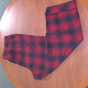 Pendleton Red & Black Plaid Sleep Pajama Lounge Pants Size L